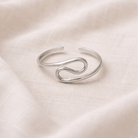 Gold-plated brass curved bracelet adjustable handcrafted